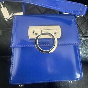 Salvatore Ferragamo Shiny Blue Mini Bag